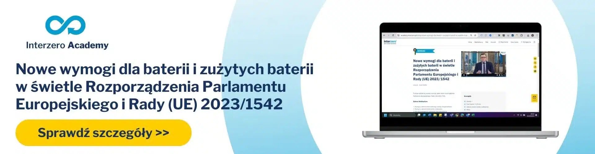 Laptop przedstawiający szkolenie 