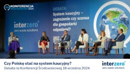 uczestnicy debaty na temat systemu kaucyjnego podczas konferencji środowiskowej interzero 2024